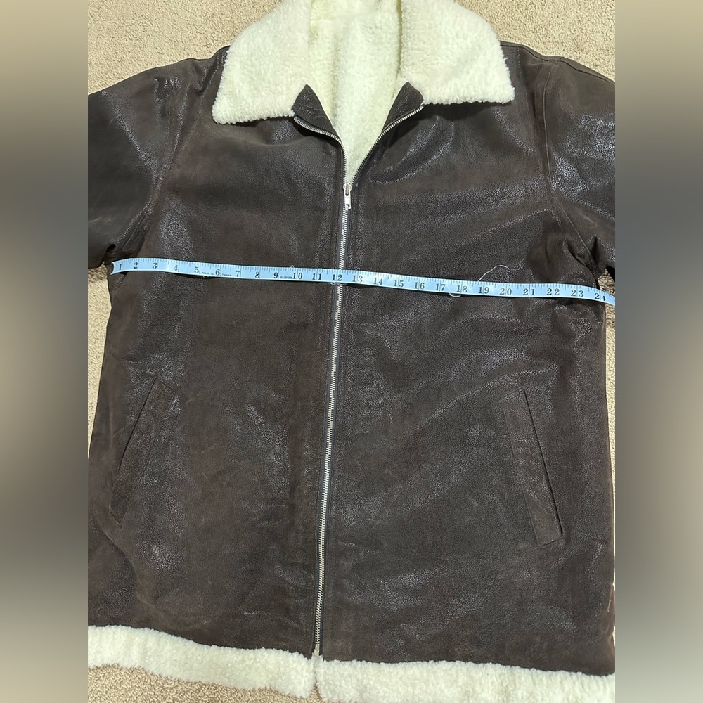 Vintage chocolate brown leather jacket - Picture 6 of 10